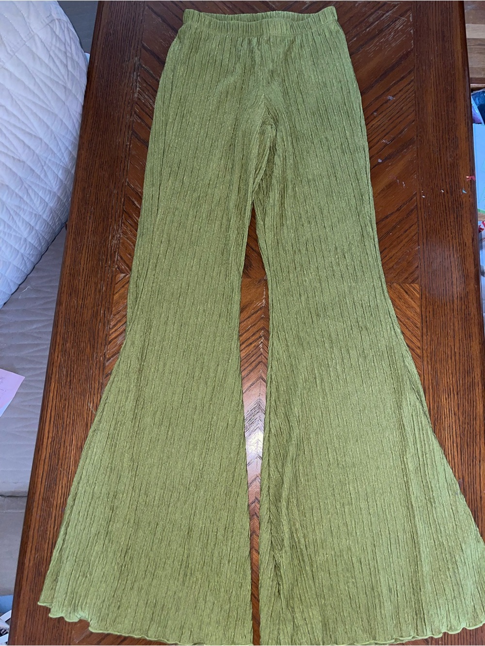 wild fable Olive Ribbed Wide-Leg Pants